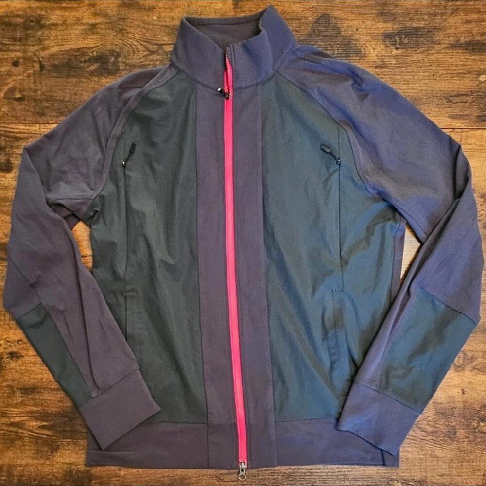 Lululemon Men's Active Full-Zip Dark Multicolor Running Jacket Size Large